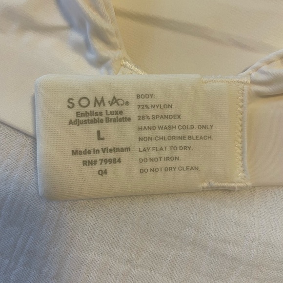 NWOT Soma Enbliss Luxe Adjustable Bralette L Ivory - Picture 9 of 9